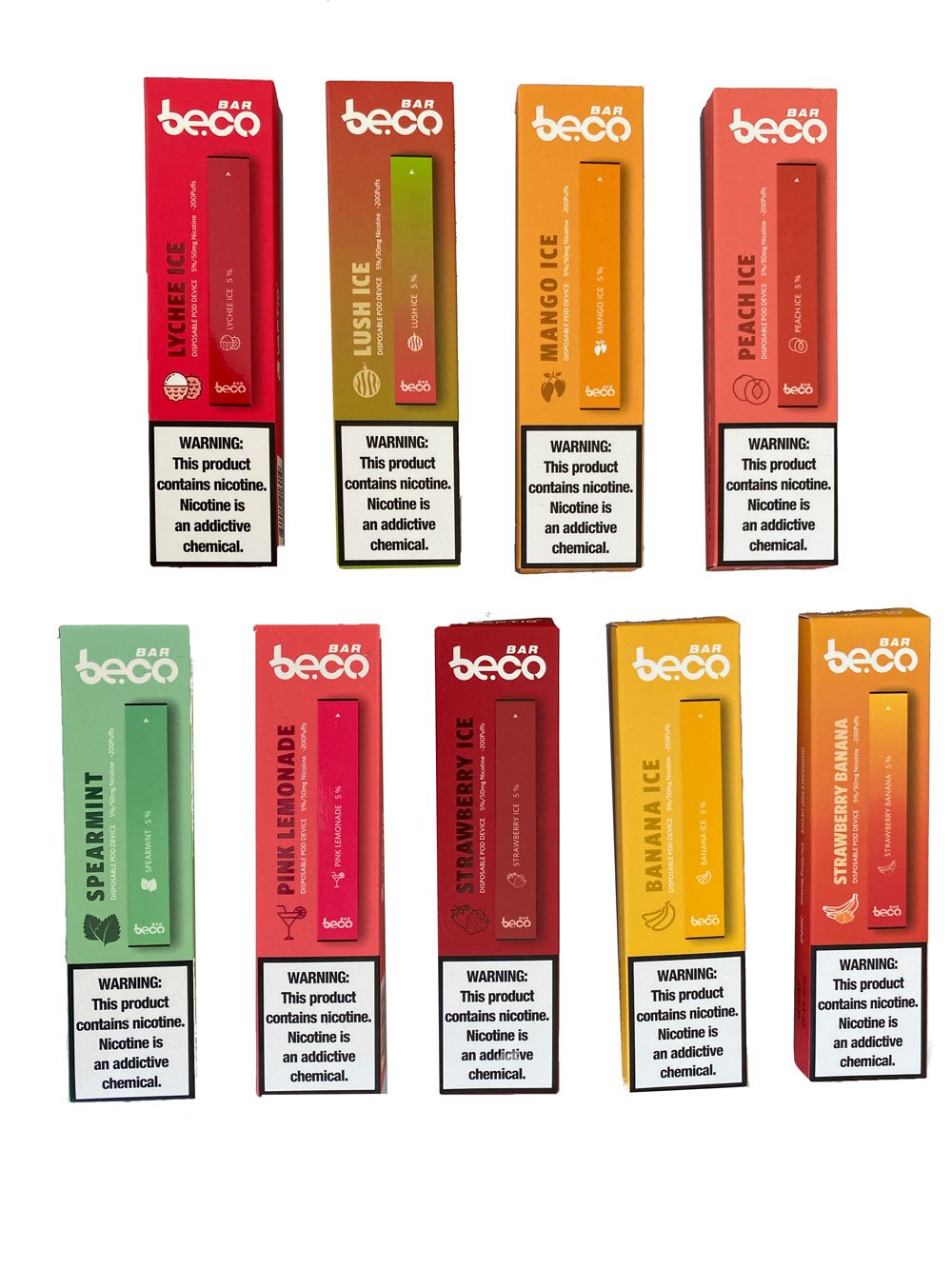 beco bar disposable kit vape puff nic salt 20mg pod device vaptio 10pcs disposables